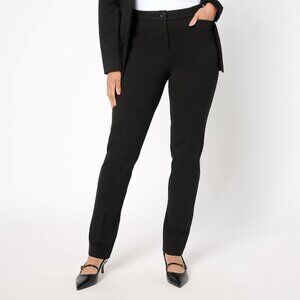 Tailored by Susan Graver Tall Smart Ponte Slim Leg Trouser - Sz 1XT a655630